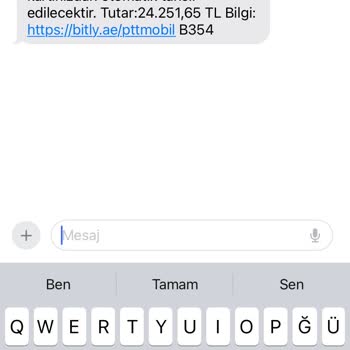 PTT Kargo Sahte Mesaj PTT