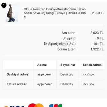 COS Online Alışverişte Yaşanan Mağduriyet