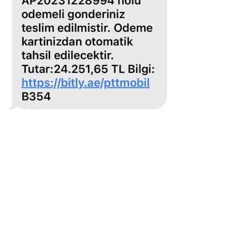 Hrahımemtal (SMS) PTT Mobilden Asılsız Gönderim