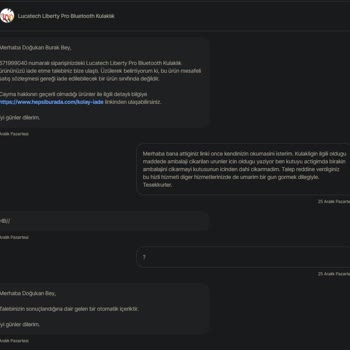 Hepsiburada Müşteri Hizmetleri Benimle Dalga Geçti