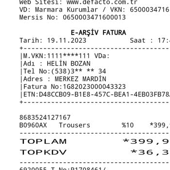 DeFacto Kalitesiz Ürün Satıyor