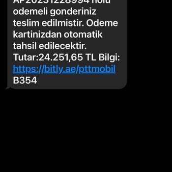 PTT Kargo Kargo Şikayet Sahte Mesaj