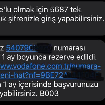 Vodafone Özel Numara Seçme