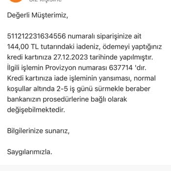 IKEA Eksik Para İadesi