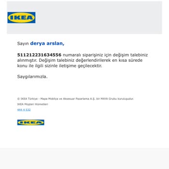 IKEA Eksik Para İadesi