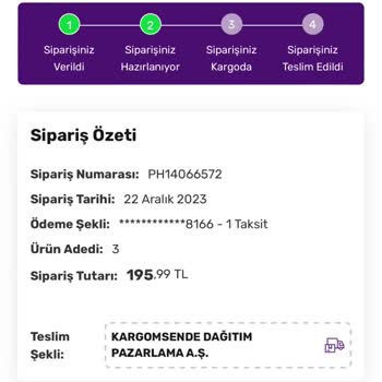 Gratis Sipariş Teslim Süreci