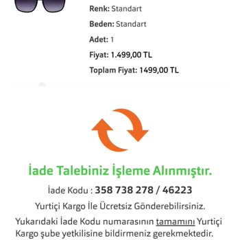 Atasun Optik Yanlış Ve Kusurlu Gözlük Gönderimi!