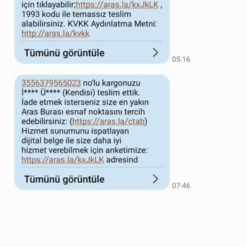 Aras Kargo Asılsız Gönderi Şikayeti