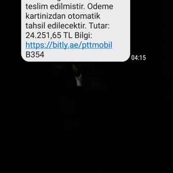 PTT Kargo PTT Ödemeli Sahte Kargo Mesajı