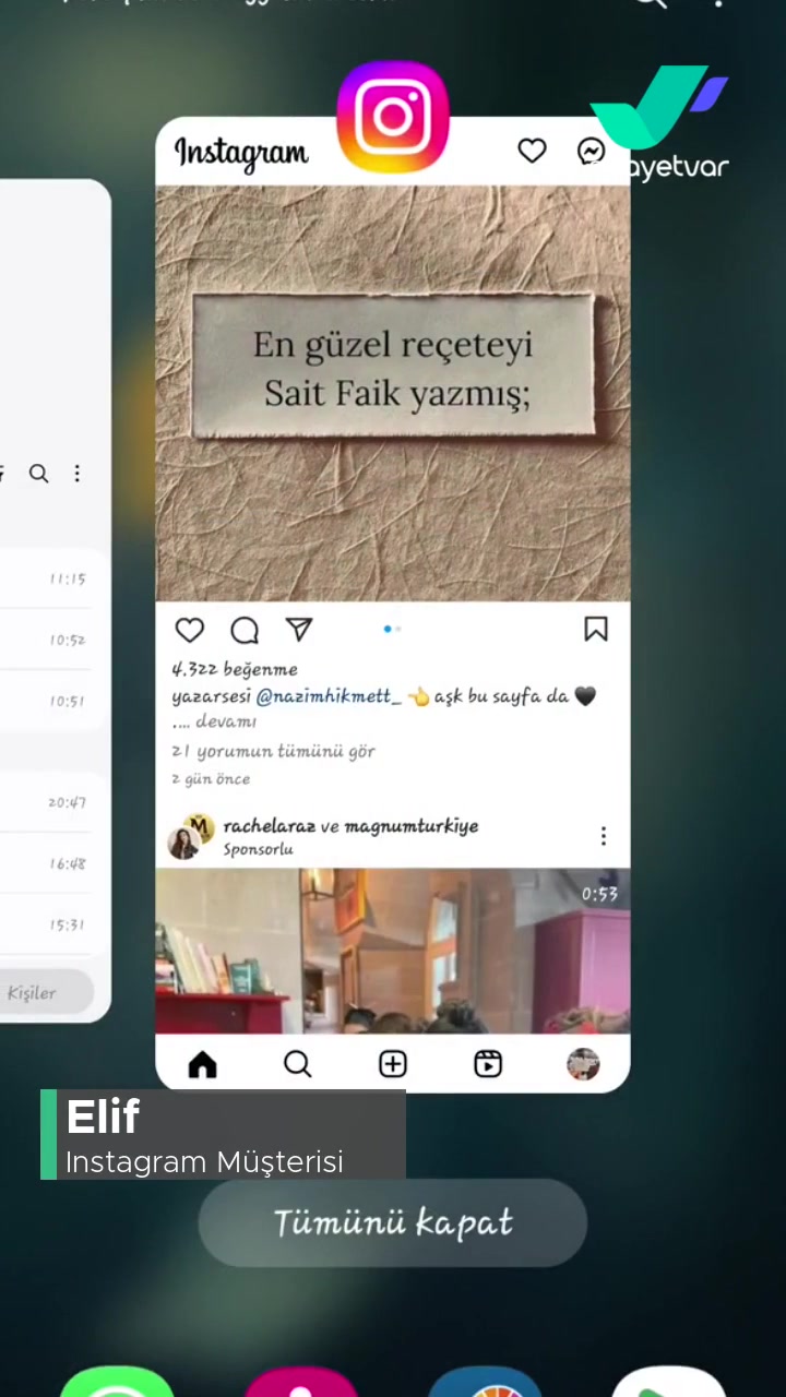 Instagram Video Sesi Ekran Kapalıyken Oynatılması videonun kapak resmi
