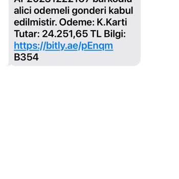 HRAHIMEMTAL (SMS) Gece Yarısı Yanıltıcı Kargo Mesajı