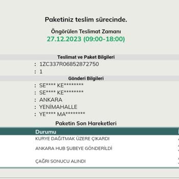 UPS Türkiye Kargo Ya Dair Bilgi Alınamıyor