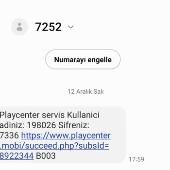 Vodafone7252 Üyelik Haberim Olmadan
