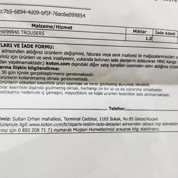Defolu Ürün Yollayan Koton Çalışanı...