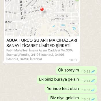 Aqua Turco Su Arıtma Cihazları Aldığımız Su Arıtıcısının Musluk Suyundan Kötü PH Çıktı