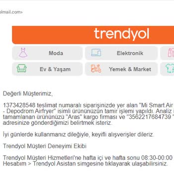 Trendyol İncelemeye Gönderdiğim Ürünü Kaybetti
