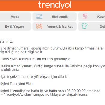 Trendyol İncelemeye Gönderdiğim Ürünü Kaybetti