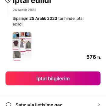 Dolap Sipariş İptali Sonrası İade