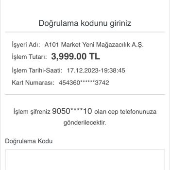 A101 Den Şikayetçiyim Kartımdan Fazla Para Çekti Ürünü Teslim Etmedi.