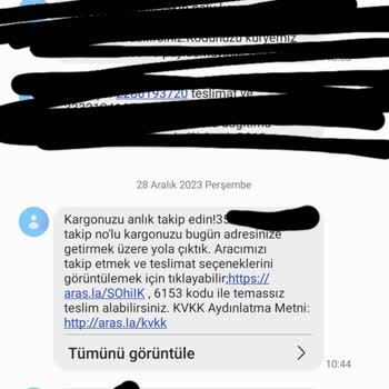 Aras Kargo Hasarlı Ürün