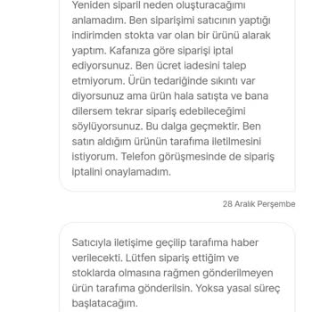 Hepsiburada'da FLO Satıcısında Asılsız Sebeple Sipariş İptali