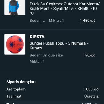 Decathlon E-Mağaza Teslimat Gecikmesi