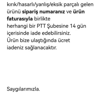 Madame Coco Yanlış Ürün Gönderimi