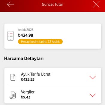 Vodafone Yurt Dışında Kullanılmayan 2 Günlük İnternet Ücret Kesintisi