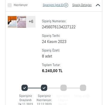 Madame Coco 24 Kasım Siparişimin Yarısı Var Gerisi Yok