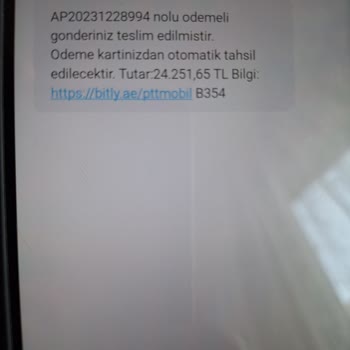 PTT Kargo PTT Den Almadığım Ürün Mesajı
