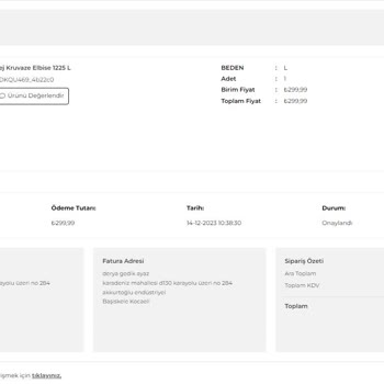 Dolunay Butik Kaba, İadeyi Zorlaştıran, Asla Alışveriş Yapılmamalı