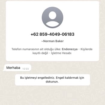 WhatsApp Üzerinden Alınan Mesajın Şikayet Edilmesi