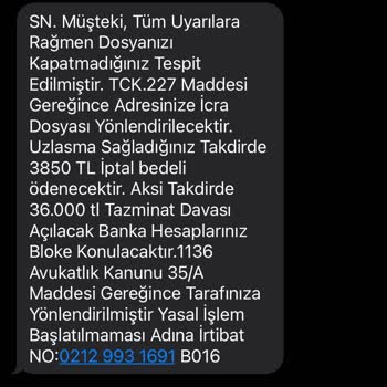 Hintelhb (SMS) Tehdit Mesajı Geliyor