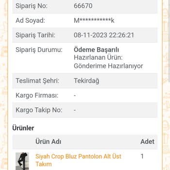 Nare Giyim Ürünleri Kargolamıyor, İade Yapmıyor