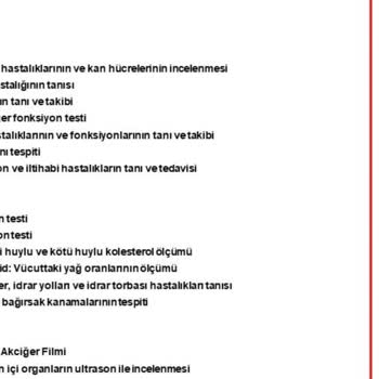 Medical Park Hastanesi Liv Hospital Ortak Check Up Programı Satış!