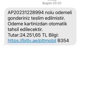 PTT Kargo PTT Sahte Kargo Mesajı