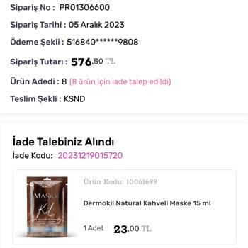 KARGOMsende Para İadesi Edilmemesi Ve Kargo Geri Gönderilmesi