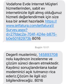 Vodafone Net İnternet Mağduriyeti