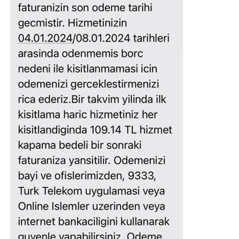 Türk Telekom Hizmet Kapama Problemi