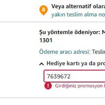 Shop&Miles Amazon Hediye Çeki Kullanım Hatası