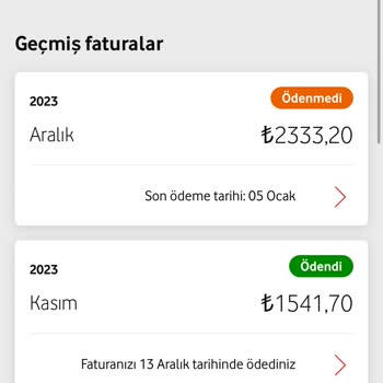 Vodafone Pay Sürekli Faturama Ücret Yansıtıyor.