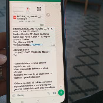 Sınır Gümrükleme Üzerinden Kesilen Fatura