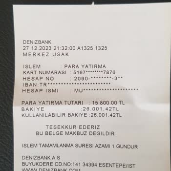Denizbank ATM Problemi Paramı Eksik Saydı