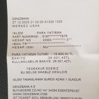 Denizbank ATM Problemi Paramı Eksik Saydı