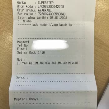 SuperStep Ayıplı Ürünün İade Yapmaması