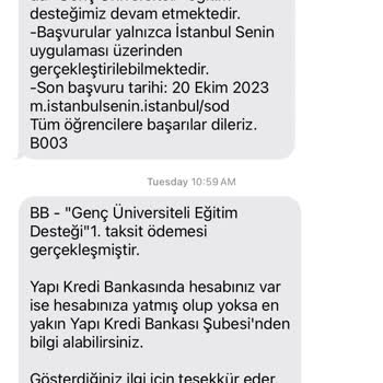 İBB Bursum Hesabıma Yattığına Dair Mesaj Gelmesine Rağmen Yok
