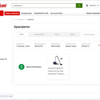 Media Markt Aynı Gün Teslimat?