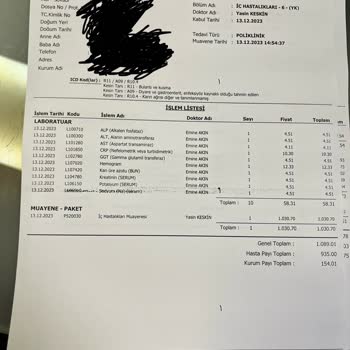 Türkiye Hastanesi Hastanede Yaşanan Fahiş Ücret Problemi