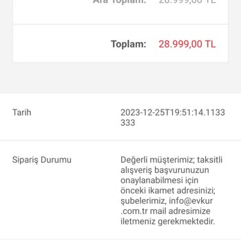 Evkur Alışveriş Onay Sürecinde Mağduriyet!