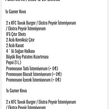 KFC Pişmanlıktır Müşteri Hizmetsizliği Ulaşamıyorum.
